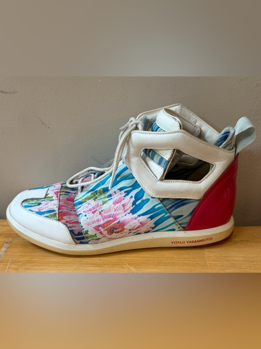 Y-3 Yohji Yamamoto Adidas Shizuka High Top Sneakers Pink Blue White Shoes UK 5.5 - Picture 5 of 16